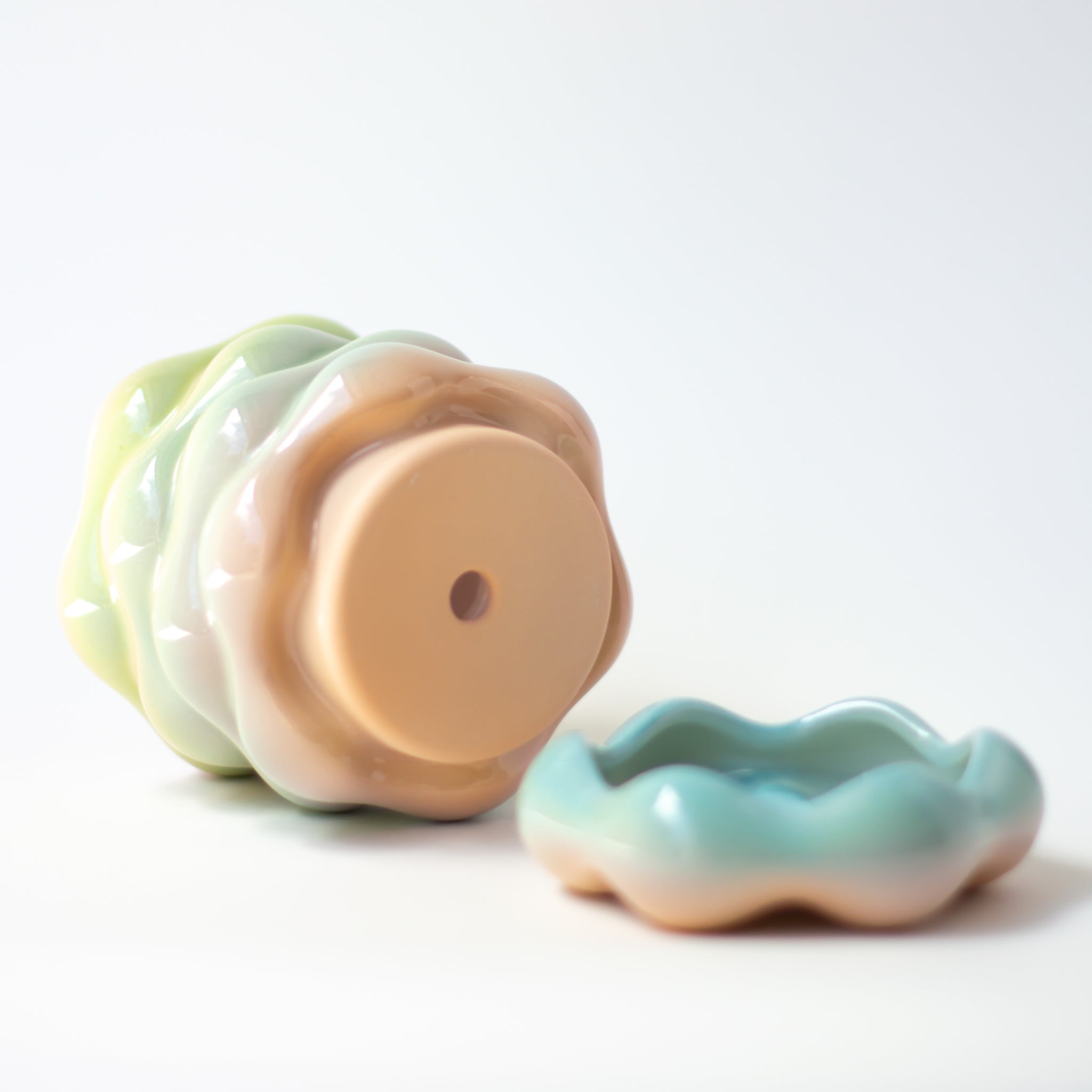 High Tide Planter in Pastel Rainbow