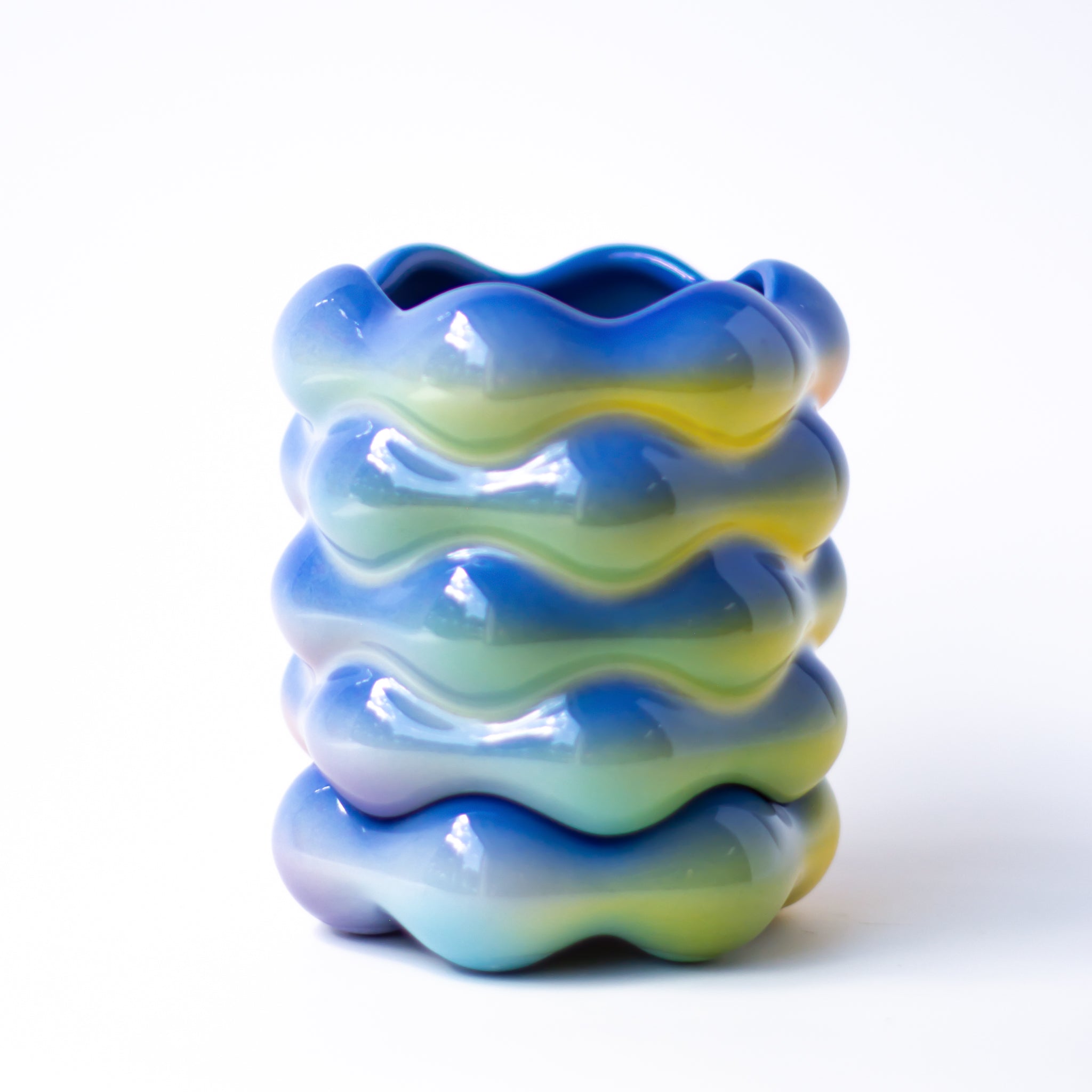 High Tide Planter in Cobalt Rainbow