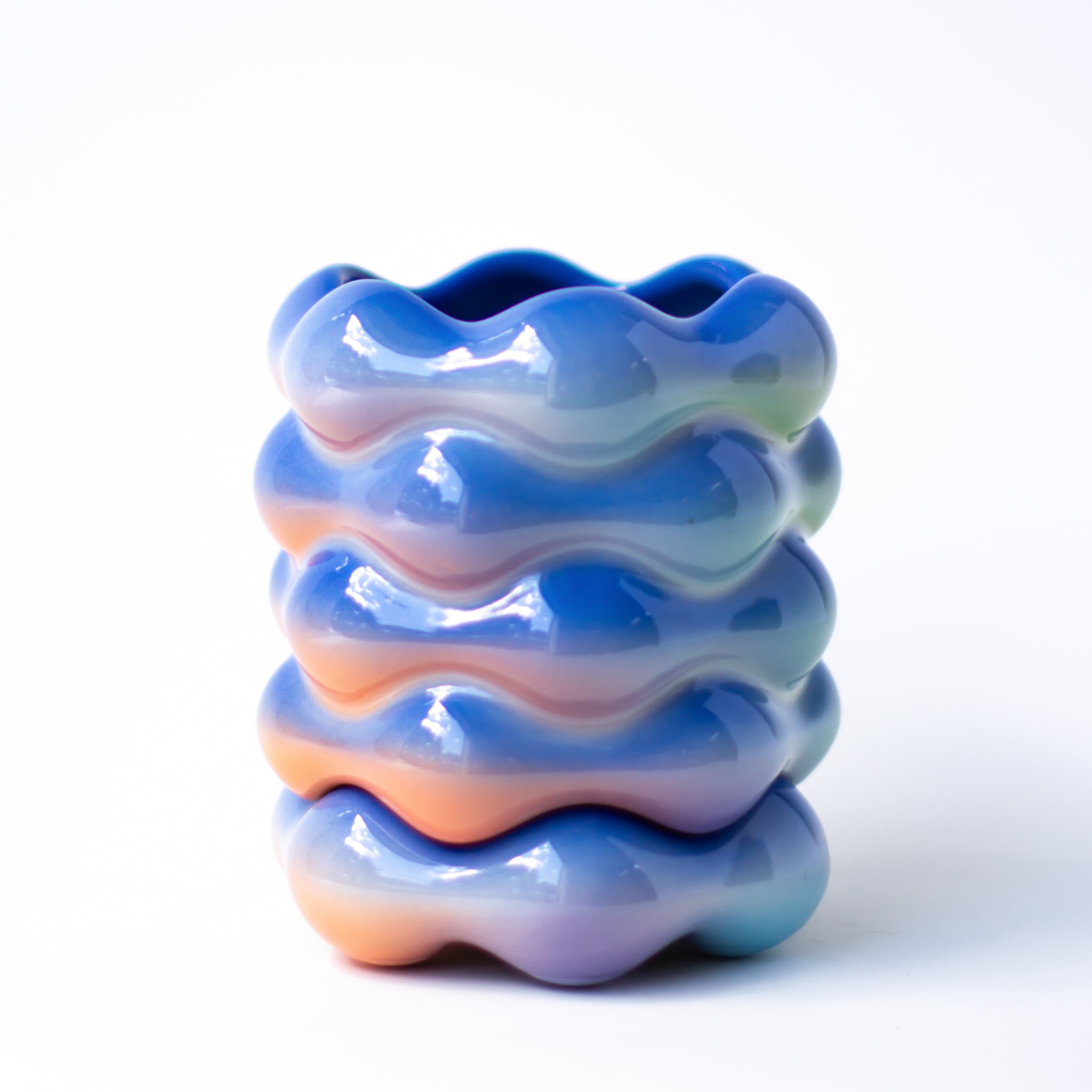 High Tide Planter in Cobalt Rainbow