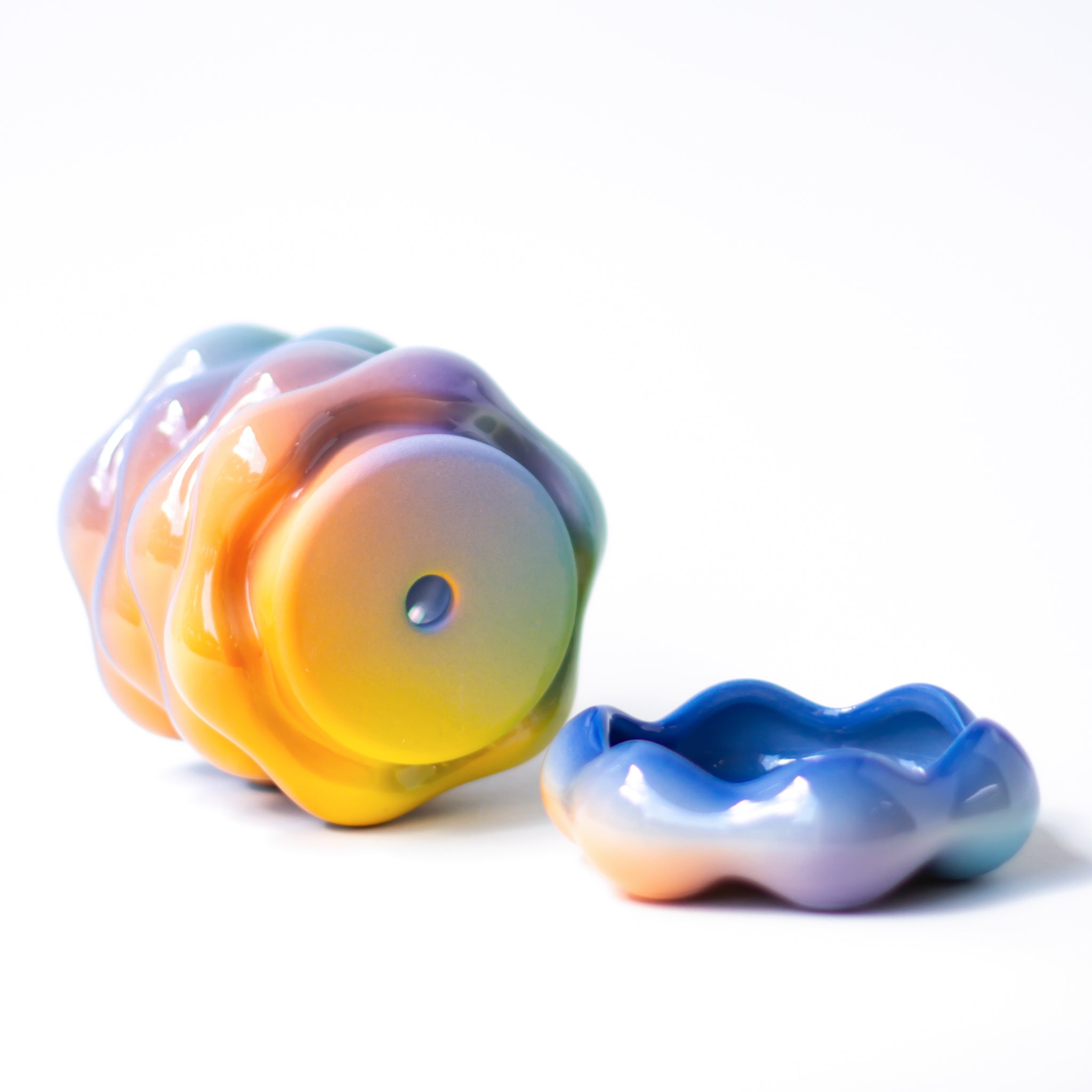 High Tide Planter in Cobalt Rainbow