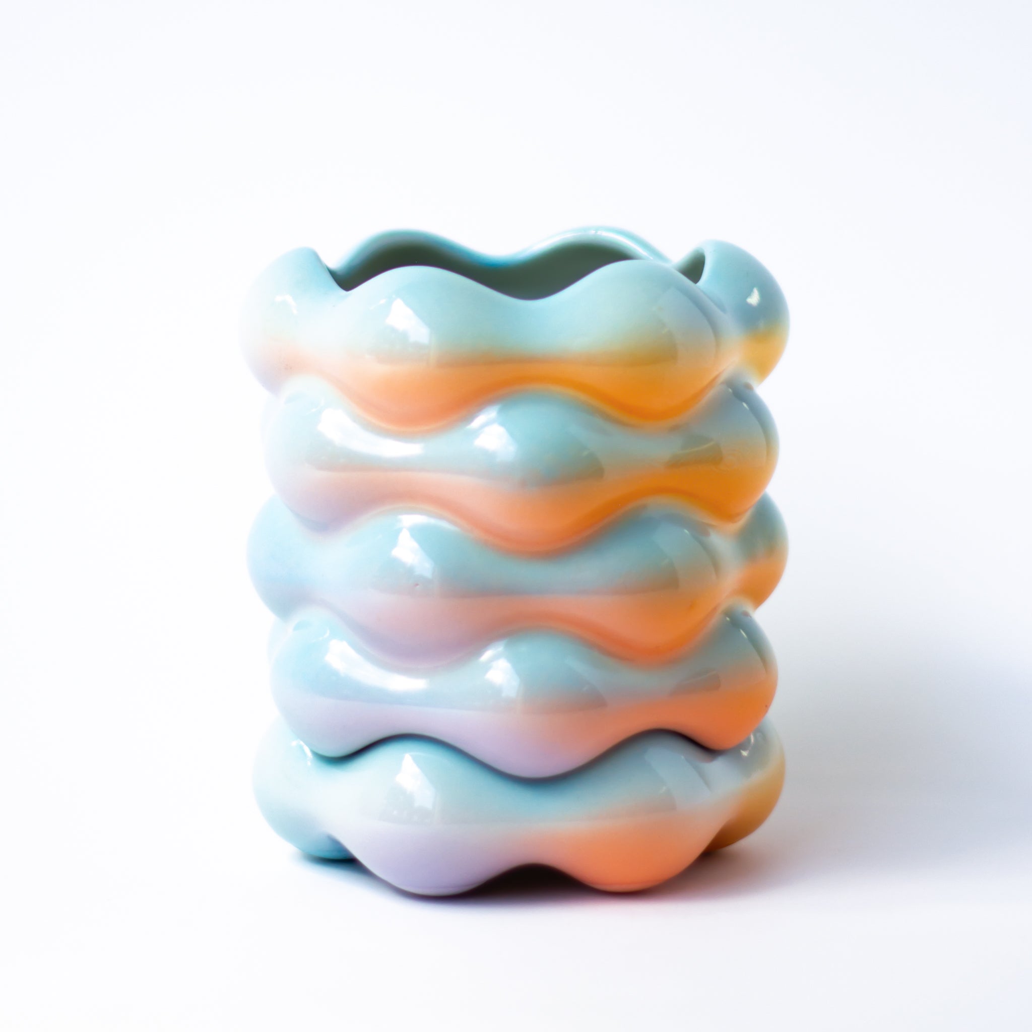 High Tide Planter in Iridescent Cloud
