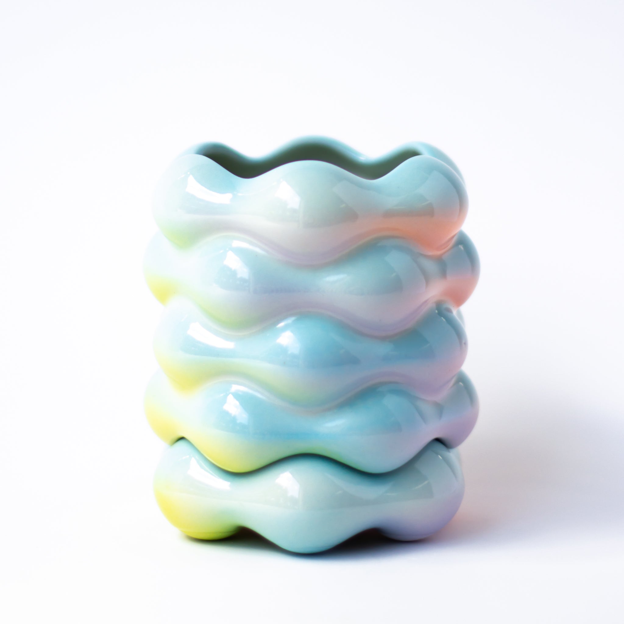 High Tide Planter in Iridescent Cloud