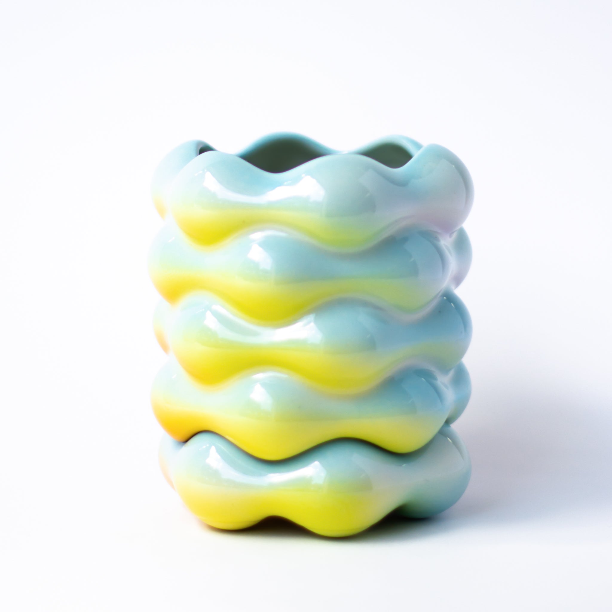 High Tide Planter in Iridescent Cloud