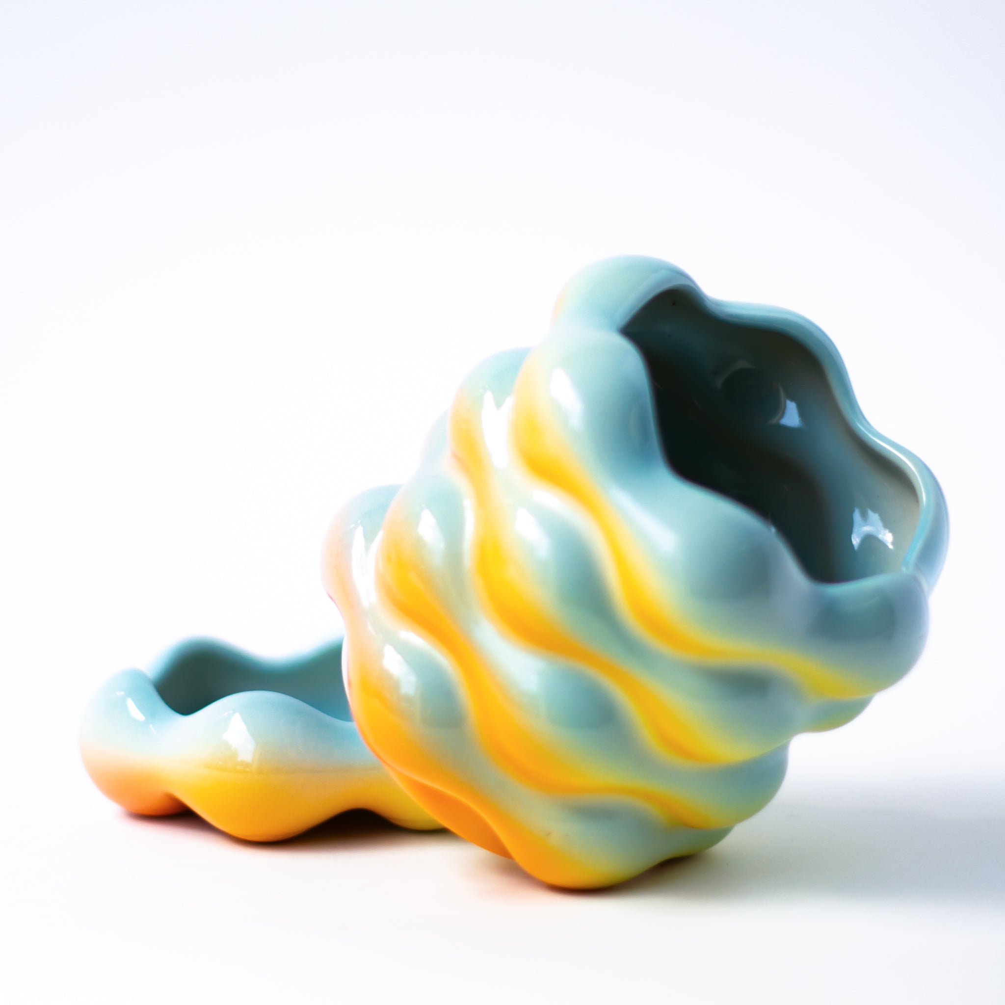 High Tide Planter in Iridescent Cloud
