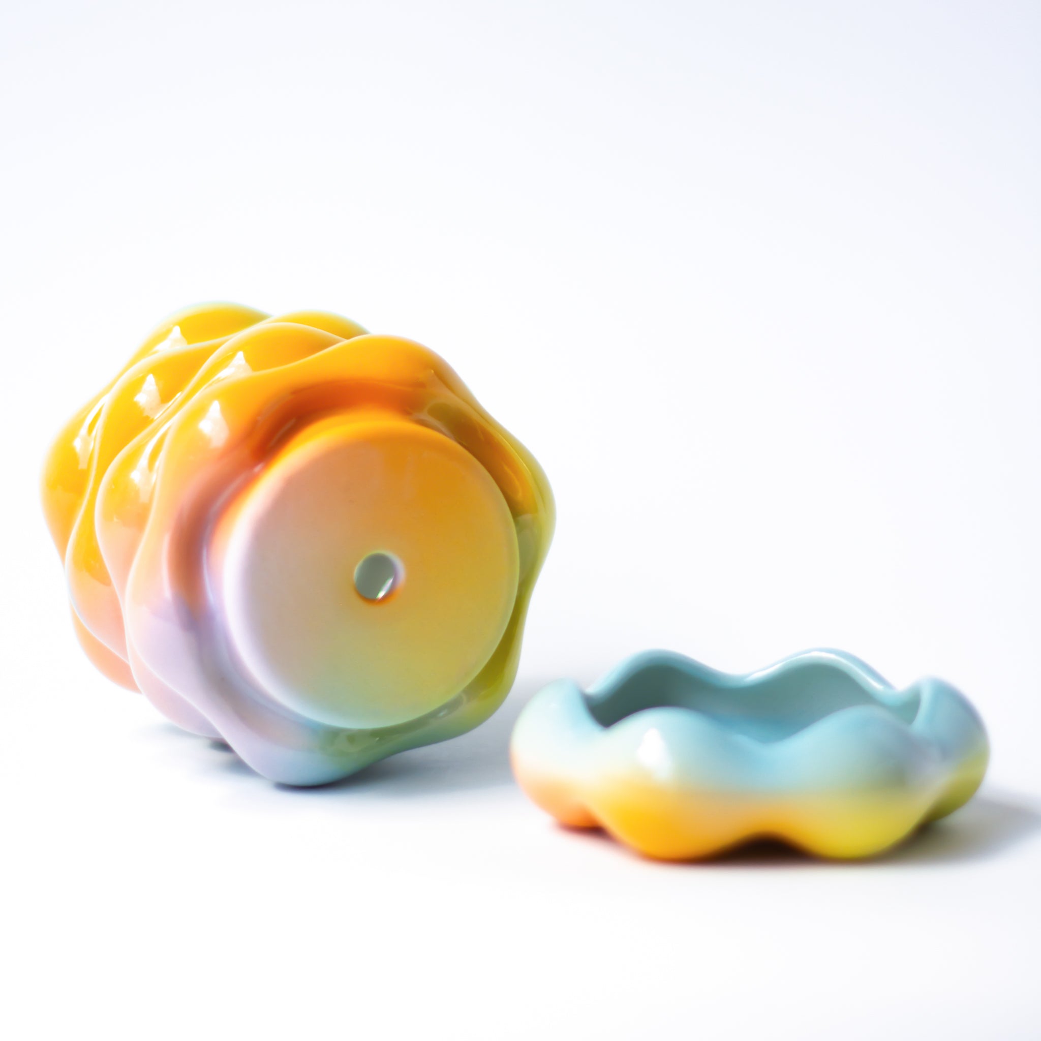 High Tide Planter in Iridescent Cloud