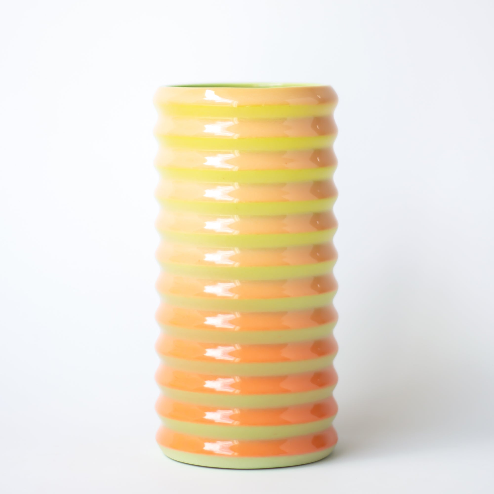 Wiggle Vase in Neon Melon