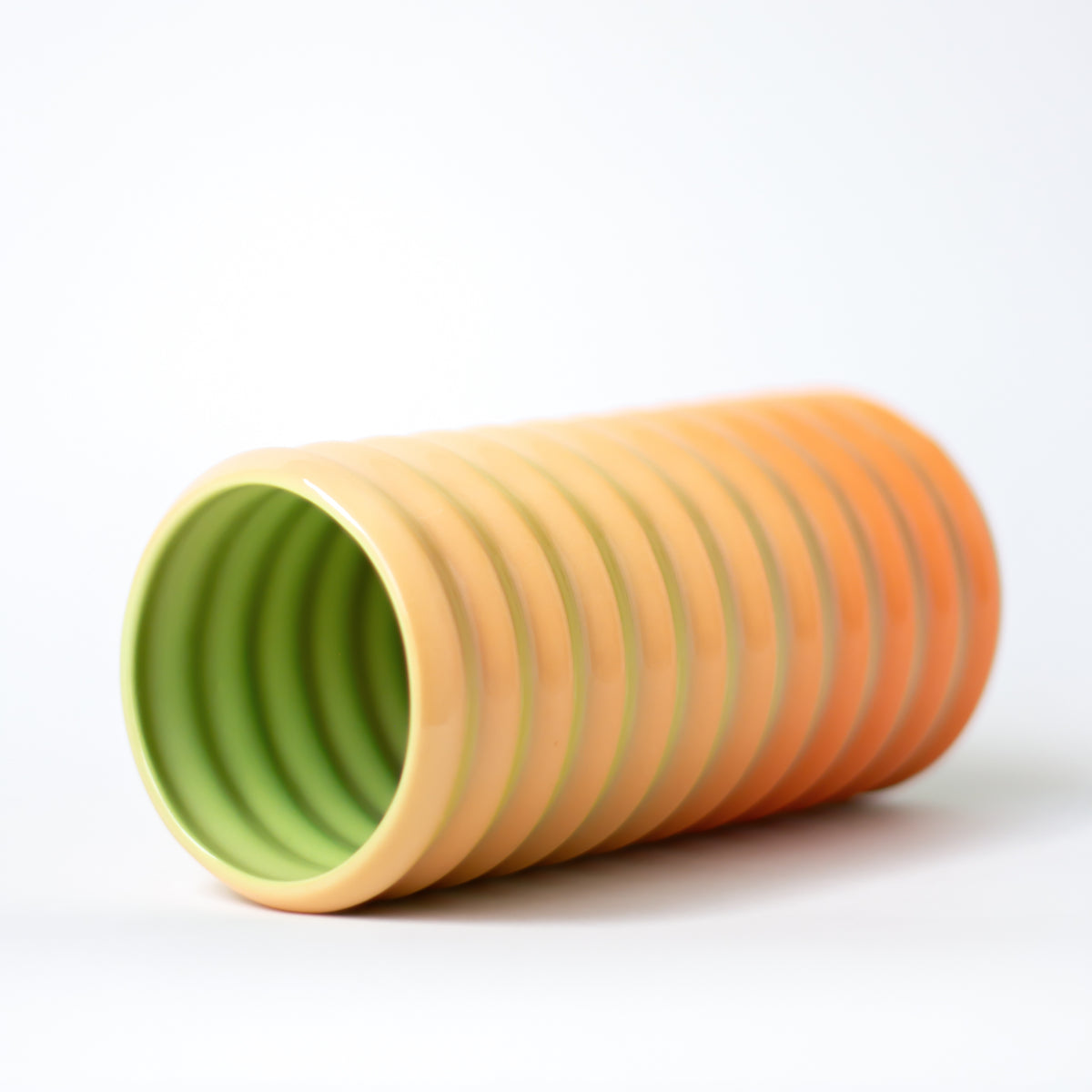 Wiggle Vase in Neon Melon