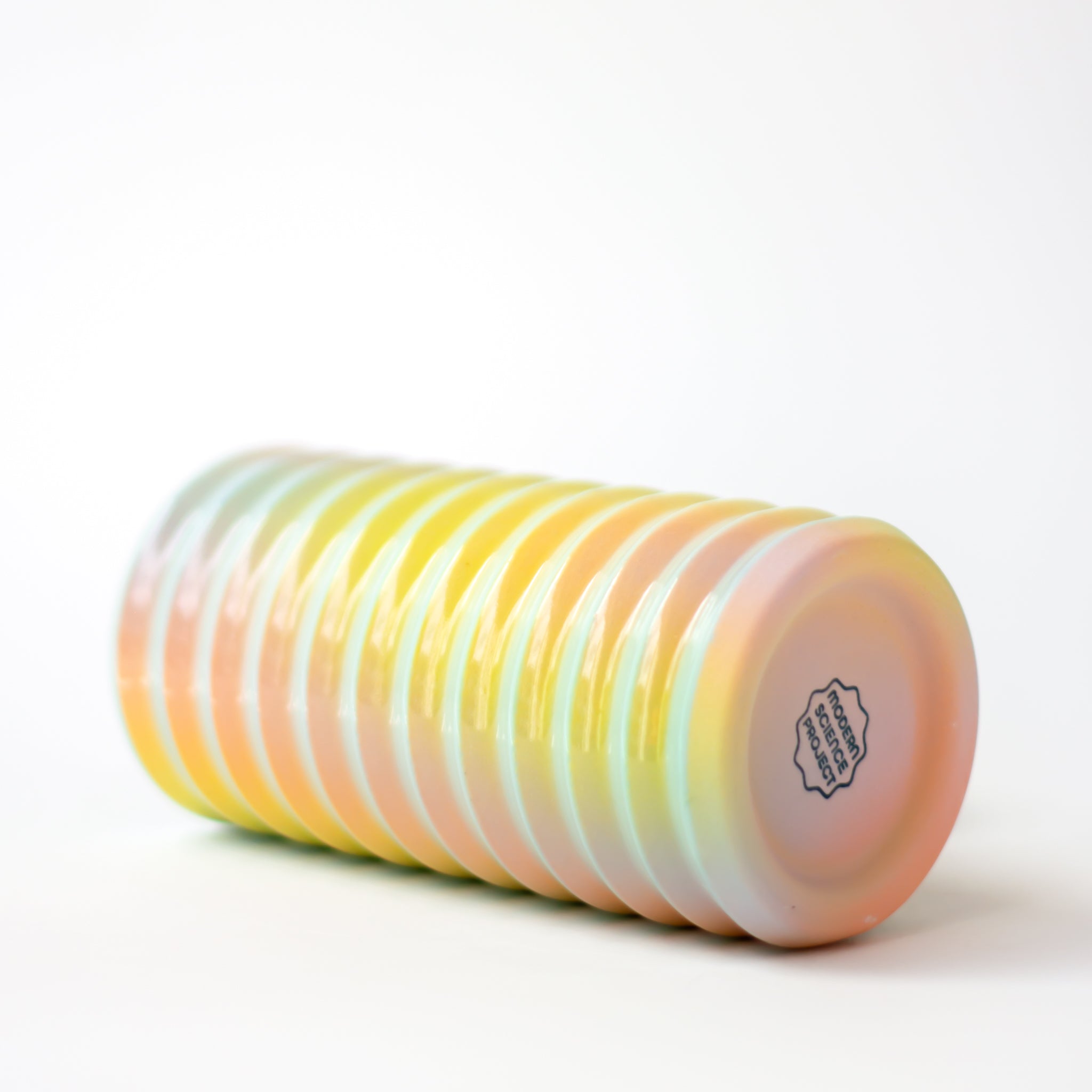 Wiggle Vase in Iridescent Clouds
