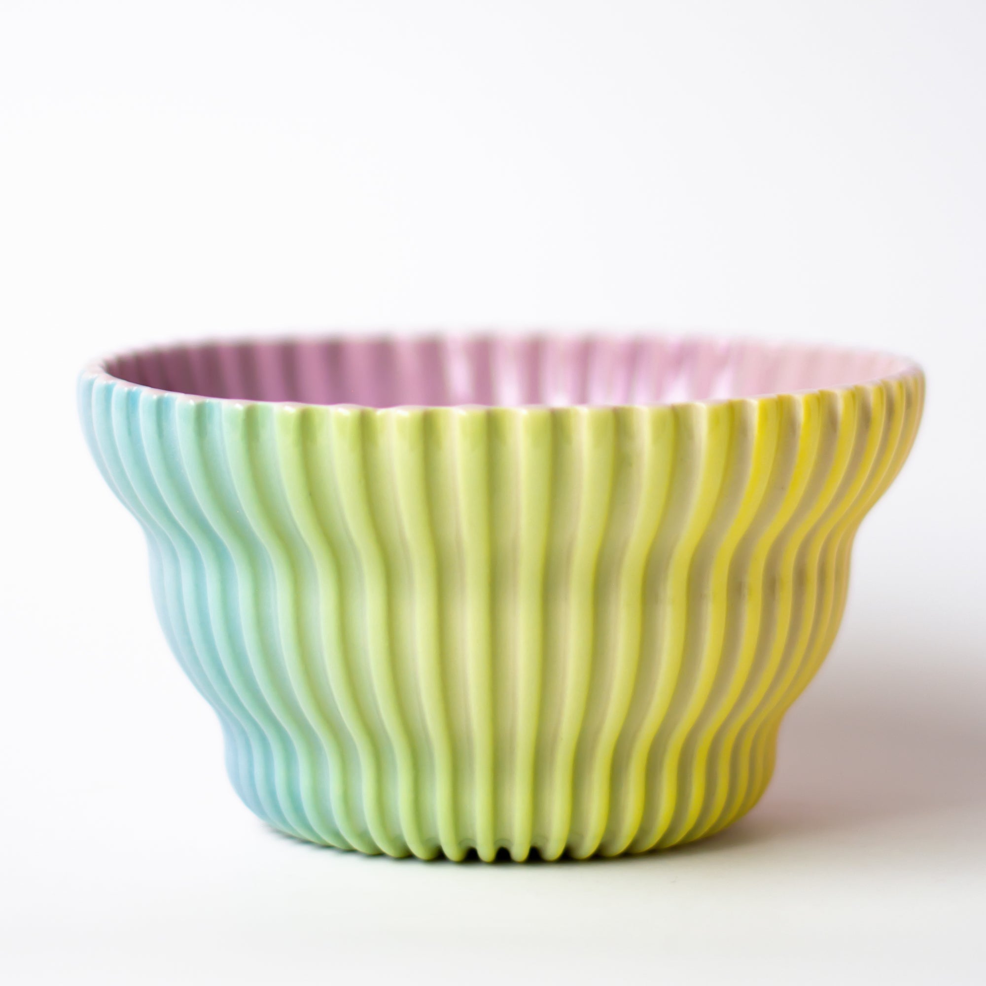 Cereal Bowl in Pastel Rainbow