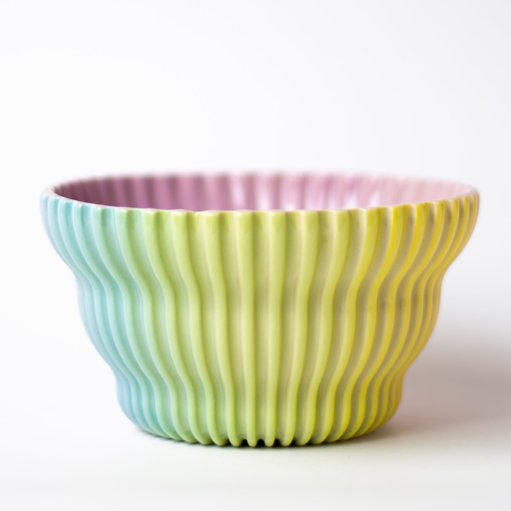 Cereal Bowl in Pastel Rainbow