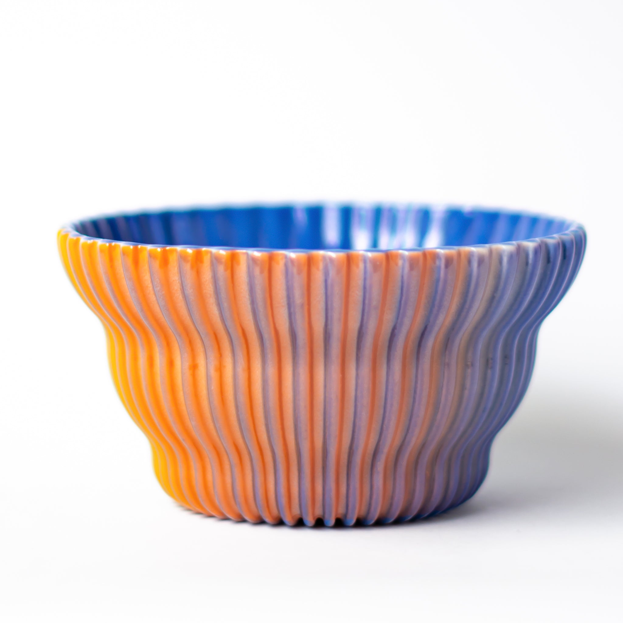 Cereal Bowl in Cobalt Rainbow