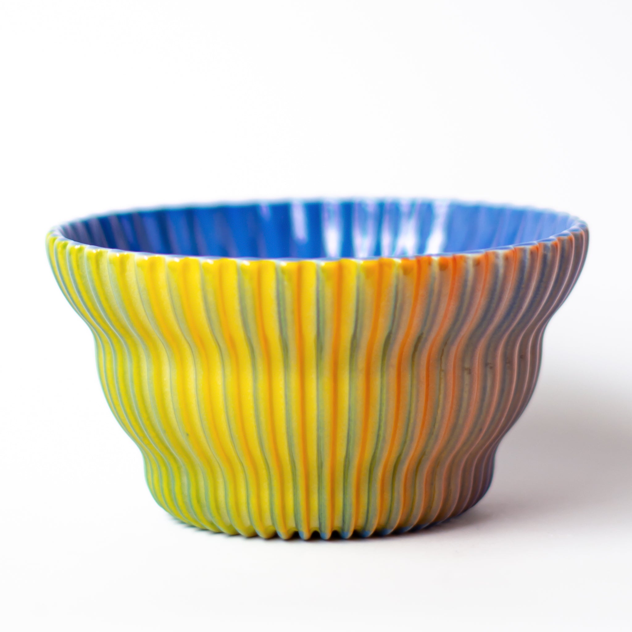 Cereal Bowl in Cobalt Rainbow