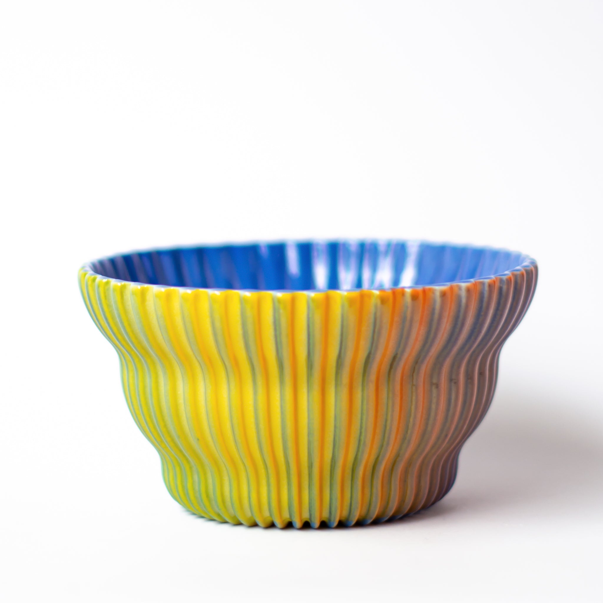 Cereal Bowl in Cobalt Rainbow