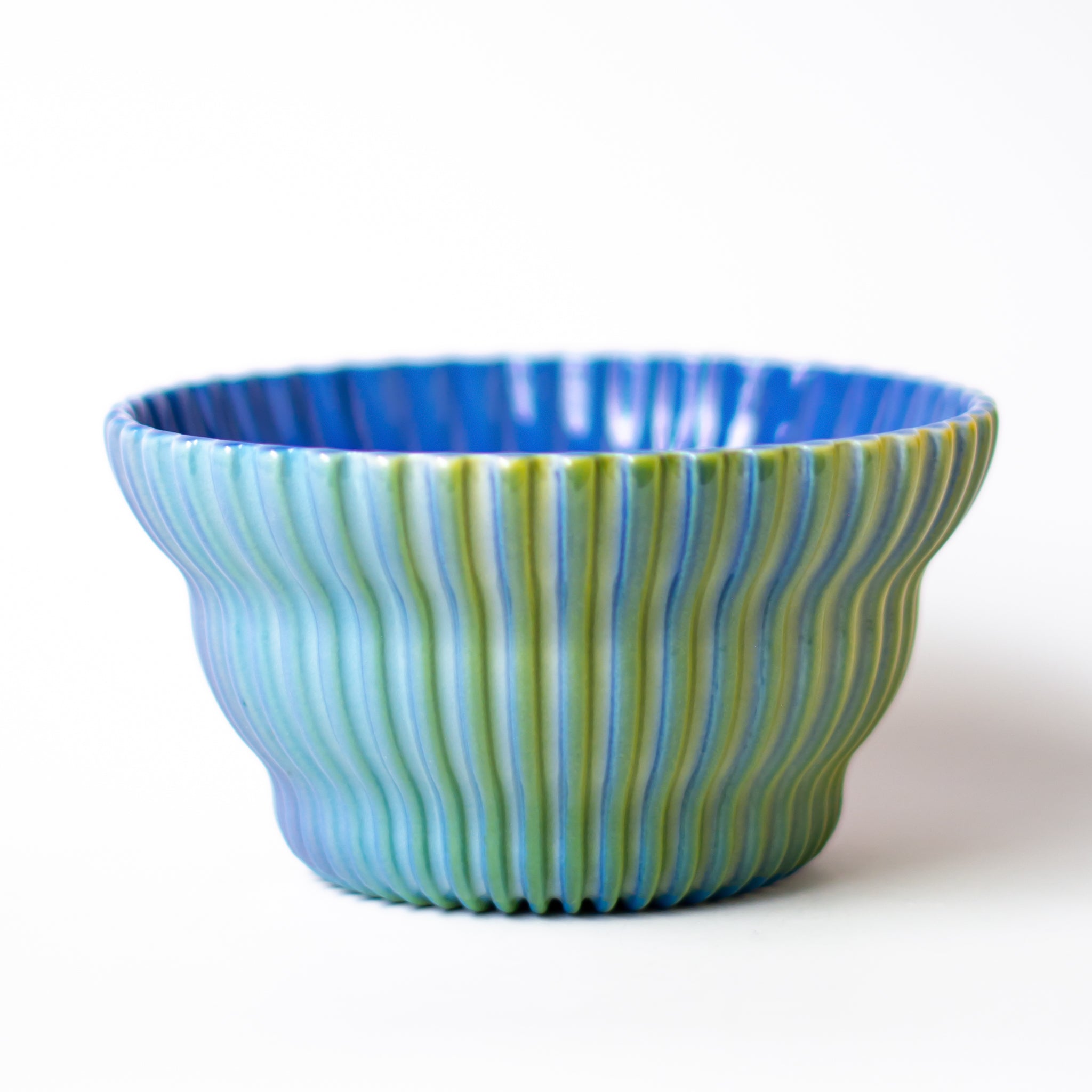 Cereal Bowl in Cobalt Rainbow