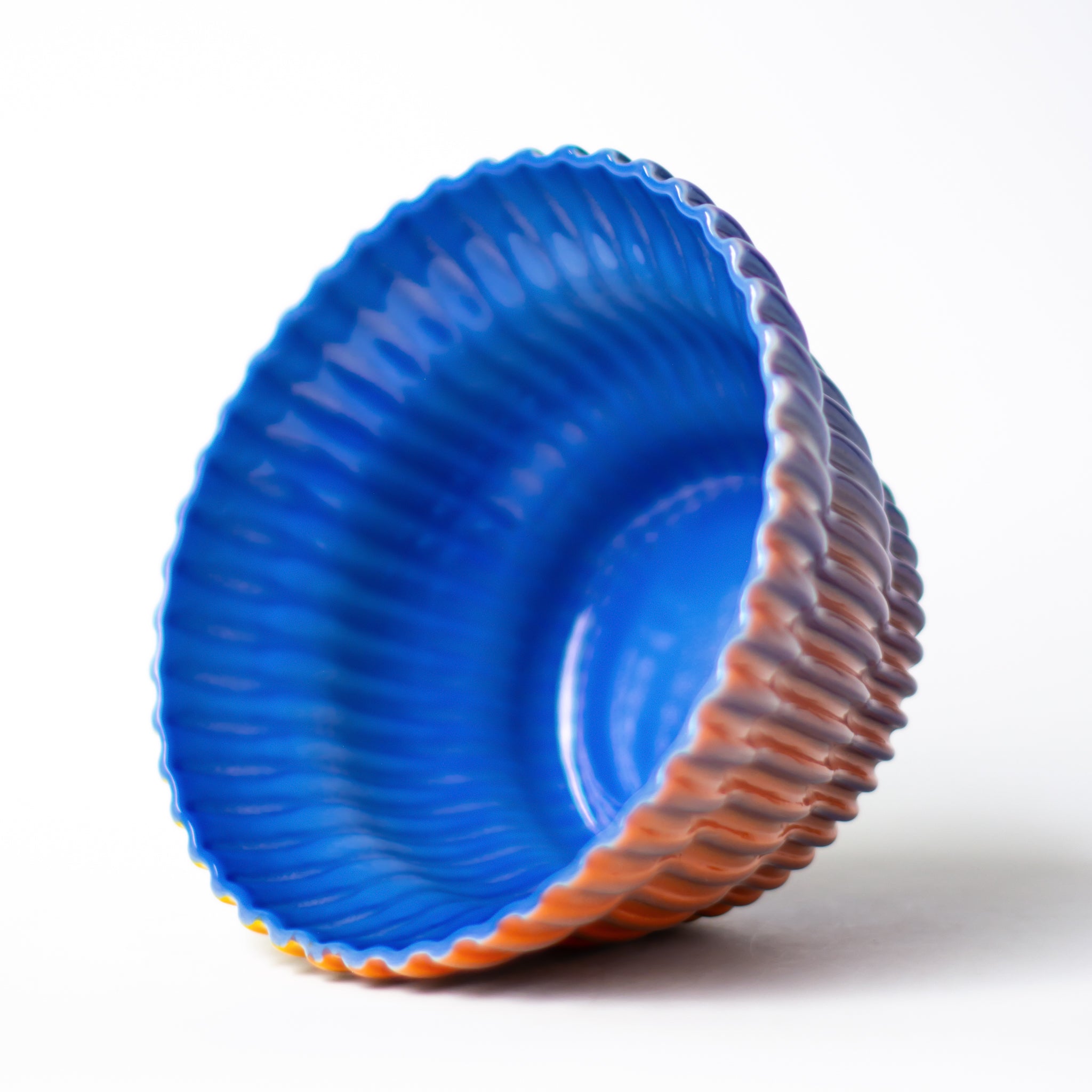 Cereal Bowl in Cobalt Rainbow