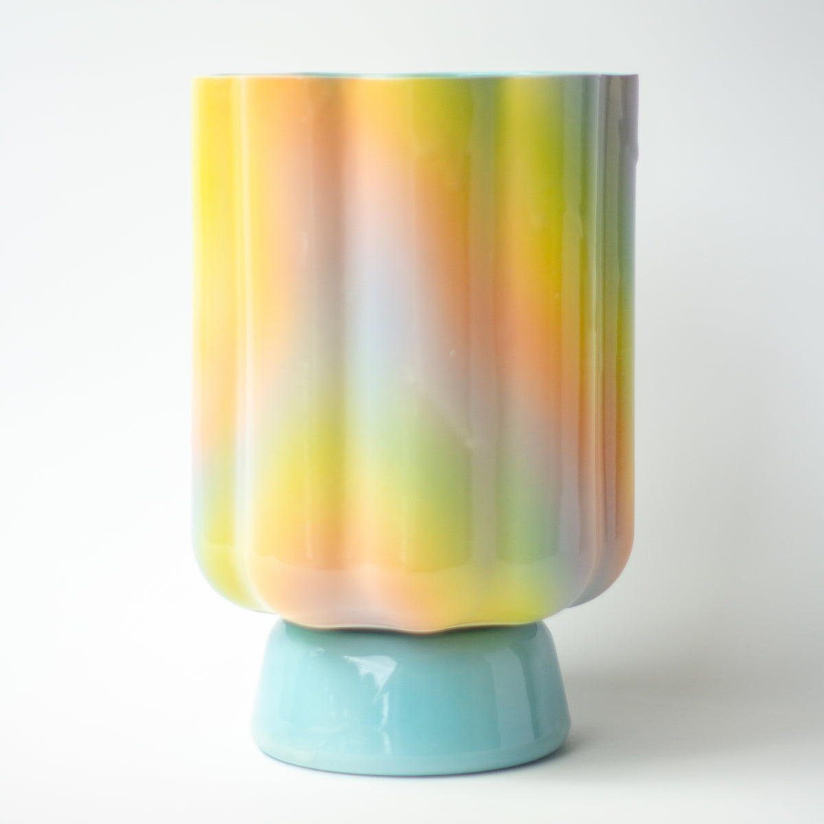 XL Pedestal Planter in Iridescent Magic