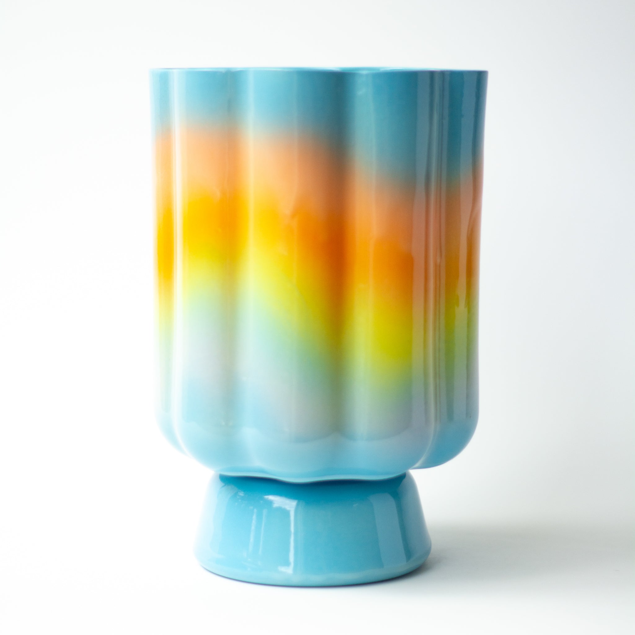 XL Pedestal Planter in Rainbow