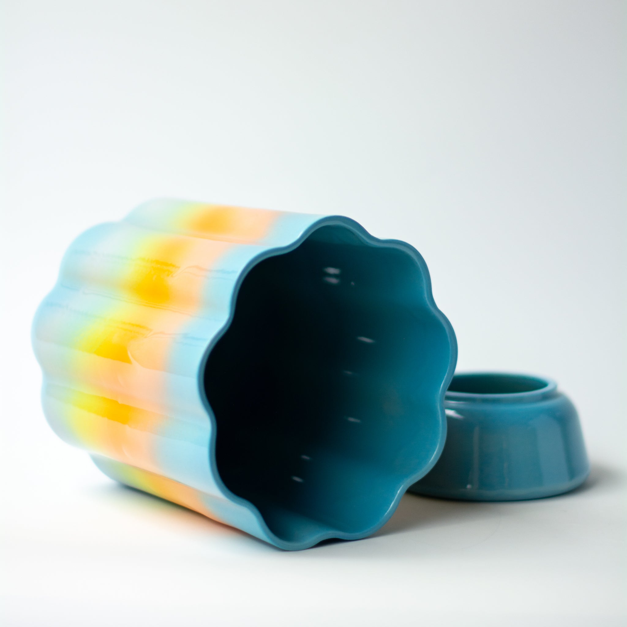 XL Pedestal Planter in Rainbow